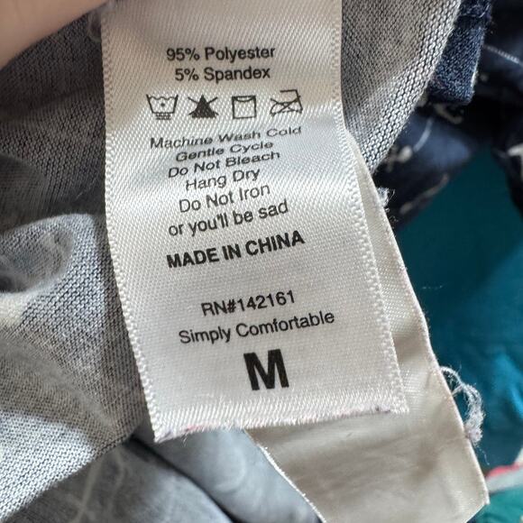 LuLaRoe Classic Tee Womens Top Navy Blue Anchors M Medium - Picture 7 of 8